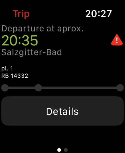 Apple Watch with DB Navigator