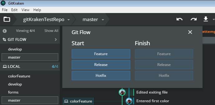 GitKraken GitFlow"