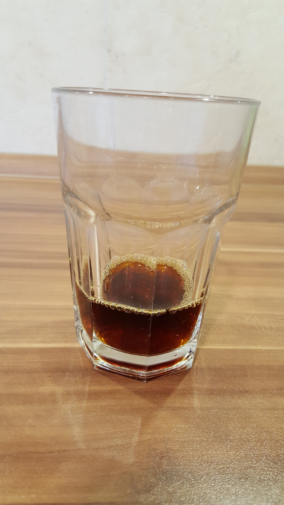 finished Coffee in a glass
